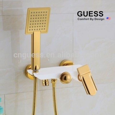 Guess Sanitary E-D40097 Gold Color Bath and Shower Faucet Hidden Shower Mixer